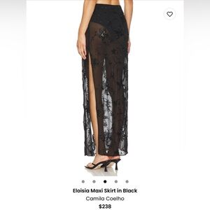 Camila Coelho black Maxi Skirt